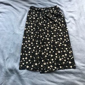 Button Up Floral Skirt